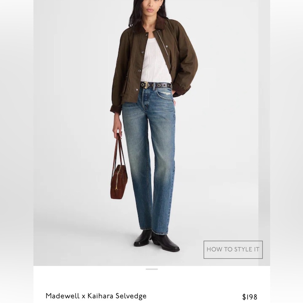 Madewell x Kaihara Selvedge Denim Dean Easy Straight Jean Size 28 NWOT‎ - Picture 4 of 10